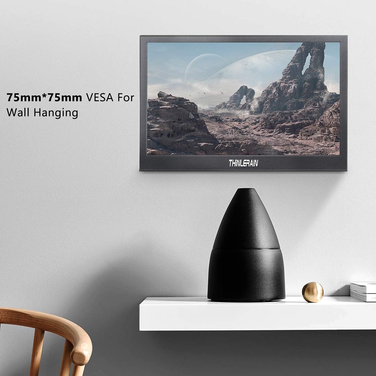 Thinlerain 13.3 Inch Full HD 1920x1080 IPS Screen Ultra Thin Portable Display with HDMI, USB Powered Portable Monitor for Laptop, Mac, Computer, Xbox one, Raspberry pi, ps3 ps4, Built-in Speakers: Computers & Accessories
