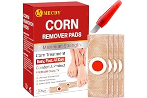 MECDY Corn Removers for Toes, Callus Remover for feet, Maximum Strength Foot Corn Remover, Fast & Effective Corn Removal, 30 Pads