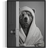 aj decor Bear Wall Art Print Poster, Dog Pet Lover Picture Painting Artwork Bedroom Living Room Office Dining Room 152 (Bear, 8 x 10 inches, Unframed)