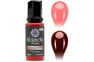 Kaleido Clear Colors 20ml KC003 Clear Red, Water-Based Acrylic, Airbrush Paint for Scale Models, Gundam, Mecha, Miniature, Fi