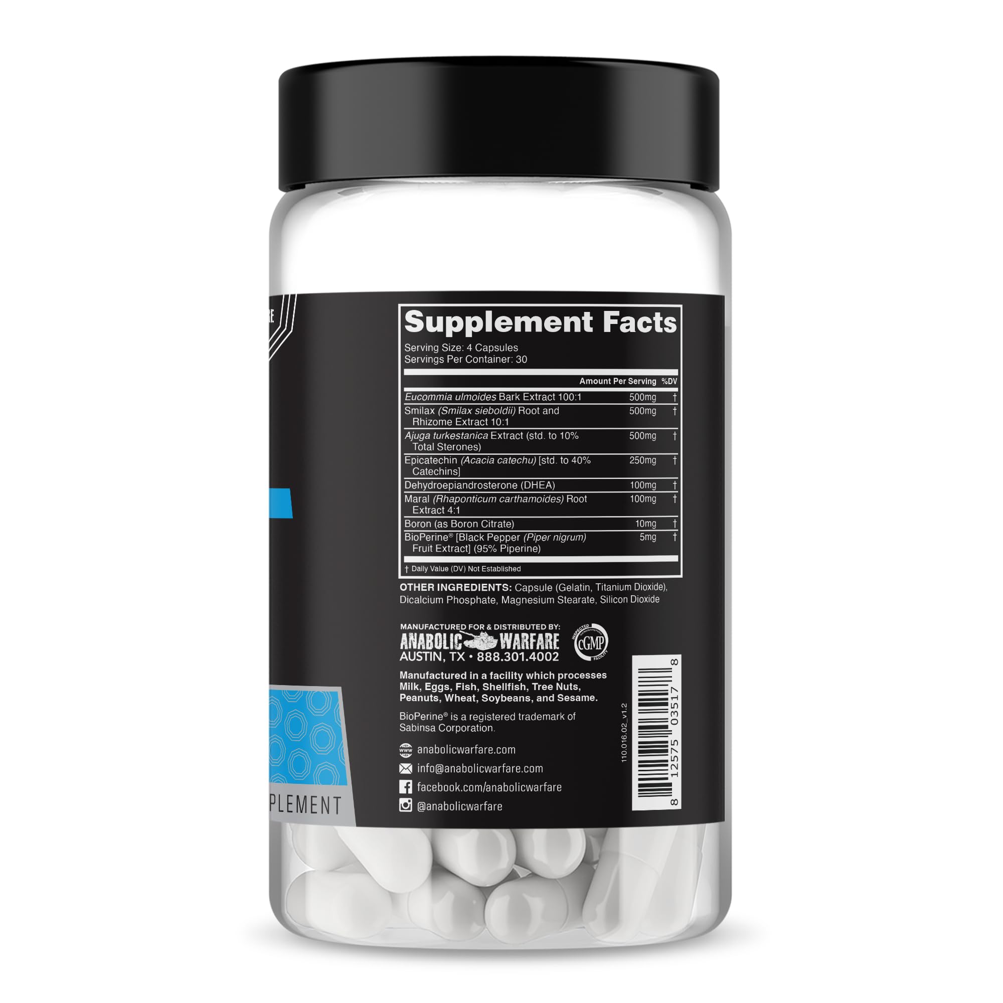 Anabolic Warfare Project Bulk, Mass Building Formula, Protein Synthesis, Strength, Muscle Definition, Made with Botanicals*