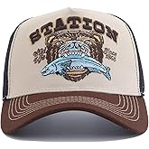 Gvatasz Men's Trucker Hat Mesh Back Hat Structured Baseball Cap Unisex Original Adjustable Snapback Hats