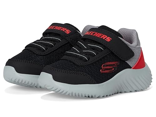 Skechers Kids Bounder Sneaker, Black/Red, 9 Toddler