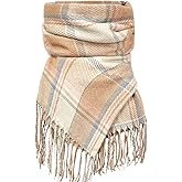 woogwin Winter Scarf for Women Cashmere Feel Plaid Warm Long Blanket Scarves Big Grid Pashmina Shawls and Wraps