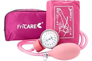 FriCARE Pink Manual Blood Pressure Cuff for Nursing Students - Professional Sphygmomanometer for Doctor's Office - Durable Ny