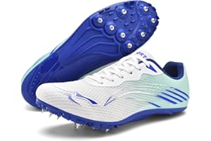 cungel New Upgrade Track and Field Shoes for Men Women Girls Boys 8 Spikes Sneakers Outdoor Professional Running Nail Spikes 