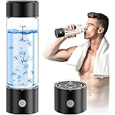 MOVOCA Hydrogen Water Bottle, 3Min 2200PPB Rapid Hydrogen Water Generator -SPE PEM Tech, 14OZ Portable Hydro Water Machine, Health Care Gifts for Husband, Wife, Family, Friends, Travel
