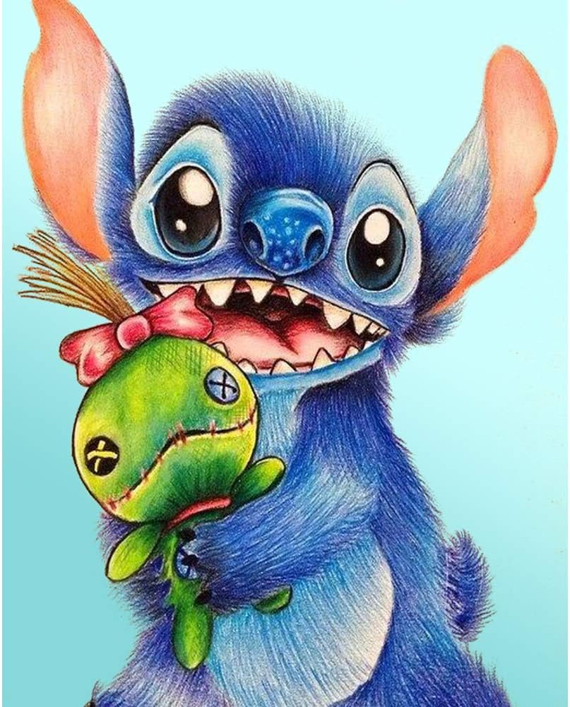 Stitch Diamond Painting ,Full Drill 5D Diamond Painting Kits for Adults and Kids,Cross Stitch Embroidery Diamond Art,Perfect for Relaxation and Home Wall Decor