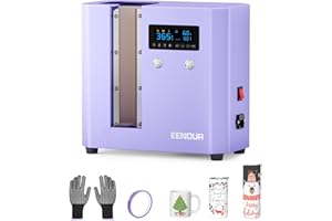 EENOUR Auto Tumbler Heat Press Machine - Seamless Automatic Rotation Full Print Heat Press with Pressure Setting, 4 Memory Modes, Even Heating for 11-32oz Sublimation Tumblers, Mug, Glasses (Purple)