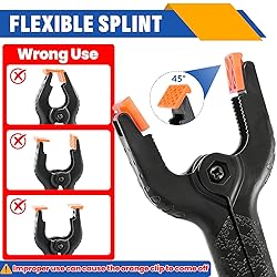 24 Pack 3.5 inch Plastic Spring Clamps, Black Heavy
