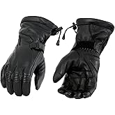 Milwaukee Leather MG7518 Men's Black Deerskin Gauntlet Motorcycle Hand Gloves w/i-Touch Screen Tech