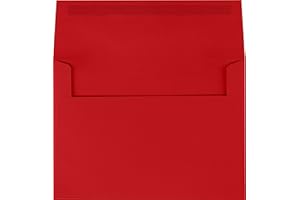 LUXPaper A7 Invitation Envelopes | 5 1/4" x 7 1/4" | Holiday Red | 60lb. Text | 50 Qty
