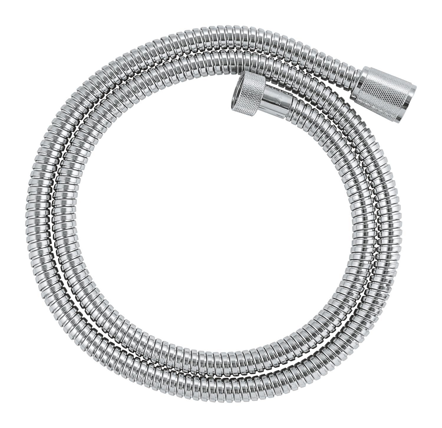 GROHE VitalioFlex Metal Long-Life - Shower Hose 1.25 m, (Tensile Strength 75 kg, Pressure Resistance Up to 16 Bar, Heat Resistance 75°C, Universal Connection G 1/2'' x 1/2''), Chrome, 22106000