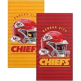 Northwest NFL Kansas City Chiefs 2-Pack Beach Towel Set, 30" x 60" Each, Standard, Team Colors