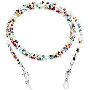humlbird Eyeglass Chain for Women Colorful Beaded Glasses Holder Necklace Boho Fashion Eyewear Retainer for Reading Glasses &