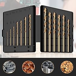 MACXCOIP Cobalt Drill Bit Set, 13Pcs M35 High Speed