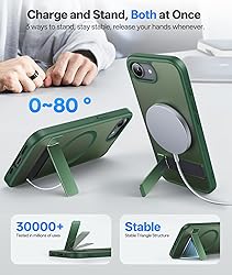 SIXBOX Magnetic for iPhone 16e Case, Built-in Stand