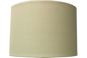 Royal Designs, Inc. Shallow Drum Hardback Lamp Shade, Uno Fitter, HB-641UT-14LNBG, Linen Beige, 13 x 14 x 9