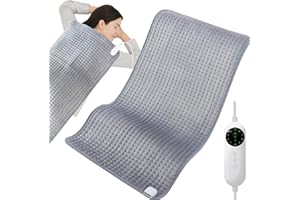 Extra Large Heating Pads for Back Pain Relief & Period Cramps,20"x40" Full Body Heating Pad with 10 Heat Settings & 3 Timers 
