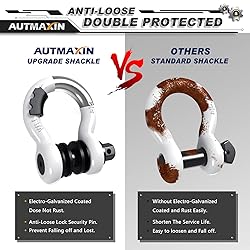 AUTMAXIN D Ring Shackles 3/4" Shackle
