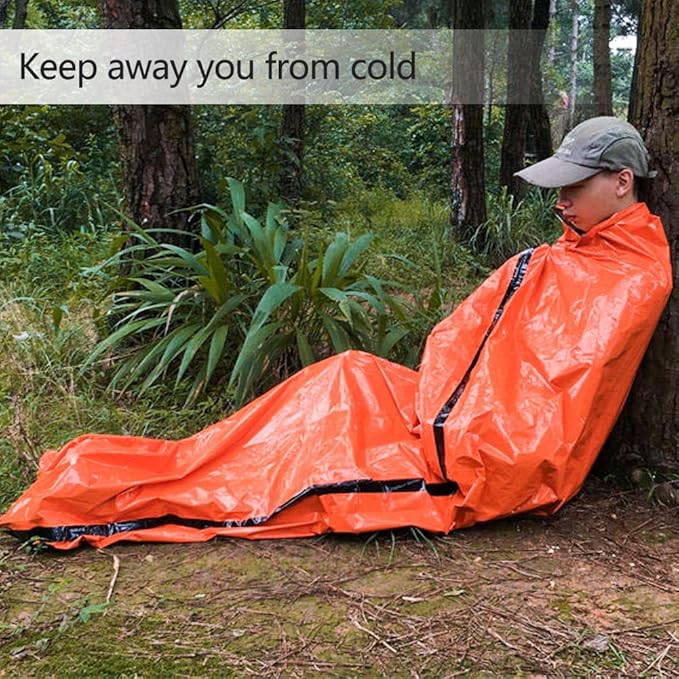 Etc Ultralight Pe Sleeping Bag Portable Single Blanket Emergency Thermal Sleeping Bag Reusable Survival Keep Warm Bag For Outdoor Traveling Hiking Camping Outdoor Recreation Sports Outdoors Svanimal Com