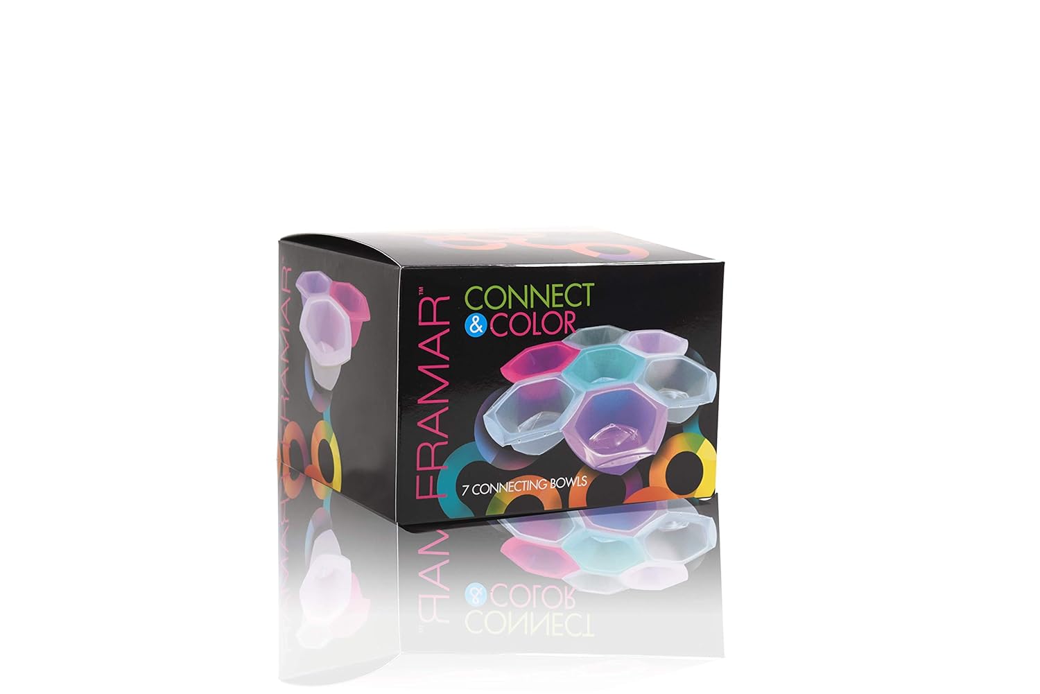 Framar Multi-Colored Connect and Color Bowl Set – Mixing Bowls for Hair Color, Hair Bleach, Hair Dye, Coloring Set - 7 Pack : Beauty