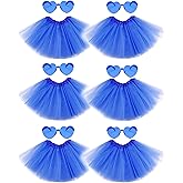 6 PCS Adult Tutus Skirts for Women Tutu Skirt Elastic Tulle Tutu Colored Tutus for Dance Runners Halloween Party