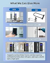 Smart Glass Door Locks,Perfiware Biometric