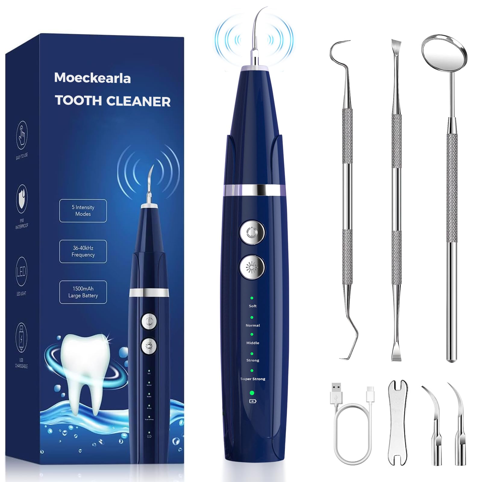 Photo 1 of **FACTORY SEALED** Plaque Remover for Teeth - Tartar Remover for Teeth, Dental Calculus Remover Teeth Cleaning Kit
