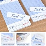 DGBDPACK Guest Check Pads 5pk Server Note Pads 250 Orders Blue 6.75x3.5 view 5