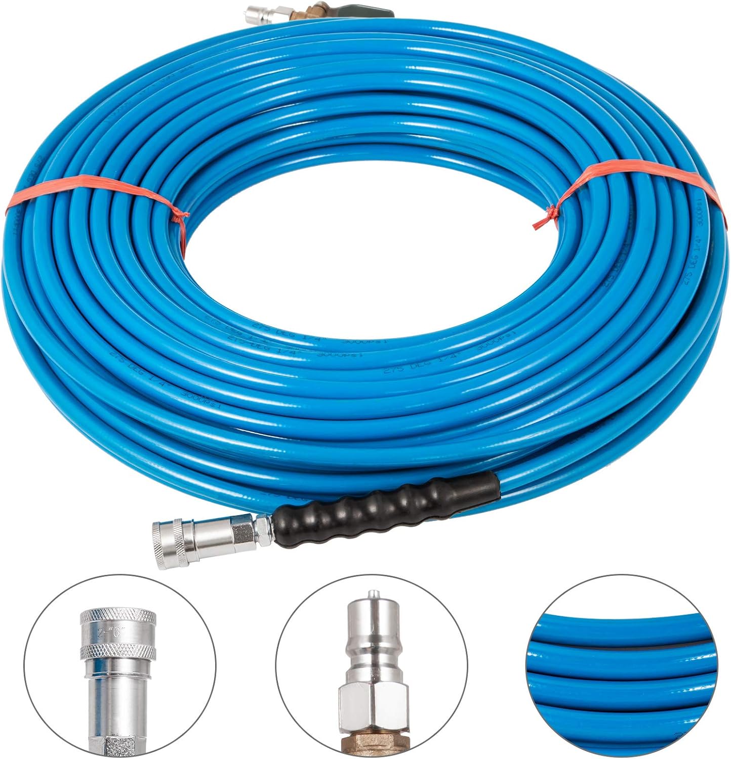 Happybuy 1/4 Inch Pressure Washer Hose 75 Ft Power Washer