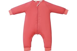 TOTBASIC Baby Sleep Sacks with Feet, 1.0 TOG Long Sleeve Wearable Blanket for 0–6M Infants & 2T–4T Toddlers, Soft and Cozy