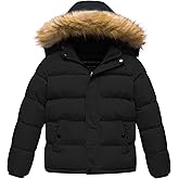 CREATMO US Boy's Water Resistant Winter Coats Warm Fleece Lined Outwear Windbreaker Ski Jacket