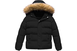CREATMO US Boy's Water Resistant Winter Coats Warm Fleece Lined Outwear Windbreaker Ski Jacket
