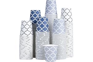 CLAWSOFF [300 Pack] 5 oz Mini Paper Cups, Small Mouthwash Cups 5 OZ, Disposable Bathroom Cups, Paper Coffee Cups 5 Ounce for Bathroom, Supermarket, Birthday Party, Travel, Events, Picnic, BBQ