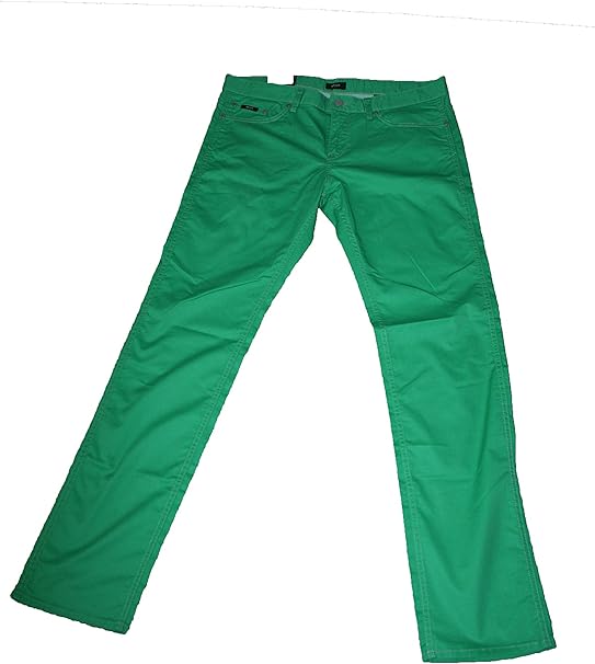 green stretch jeans