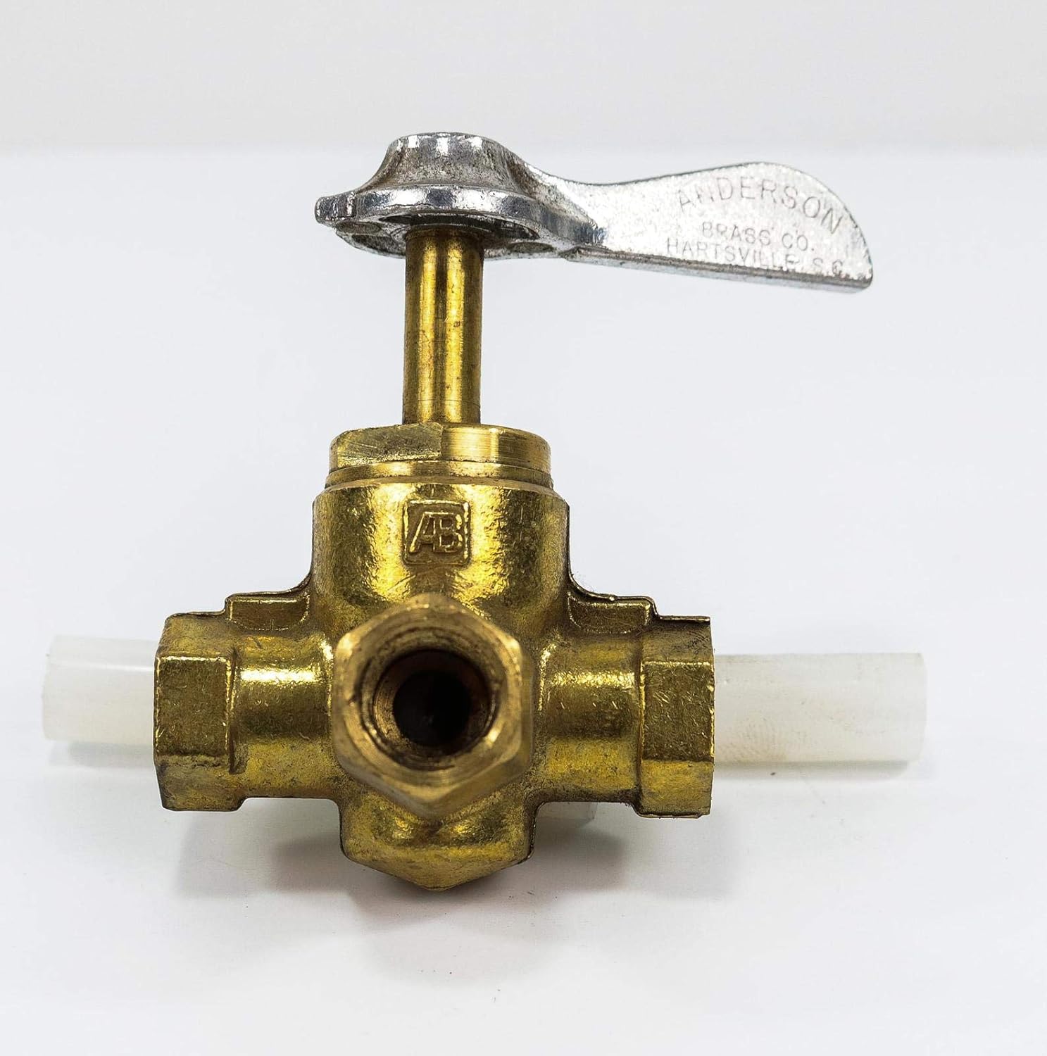 Power Products TV406P4 Brass 3 Way Fuel Tank Selector Valve 1/4" NPT