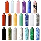 QINJIEJIE 20 PCS Healing Crystals Stones Sets Wands