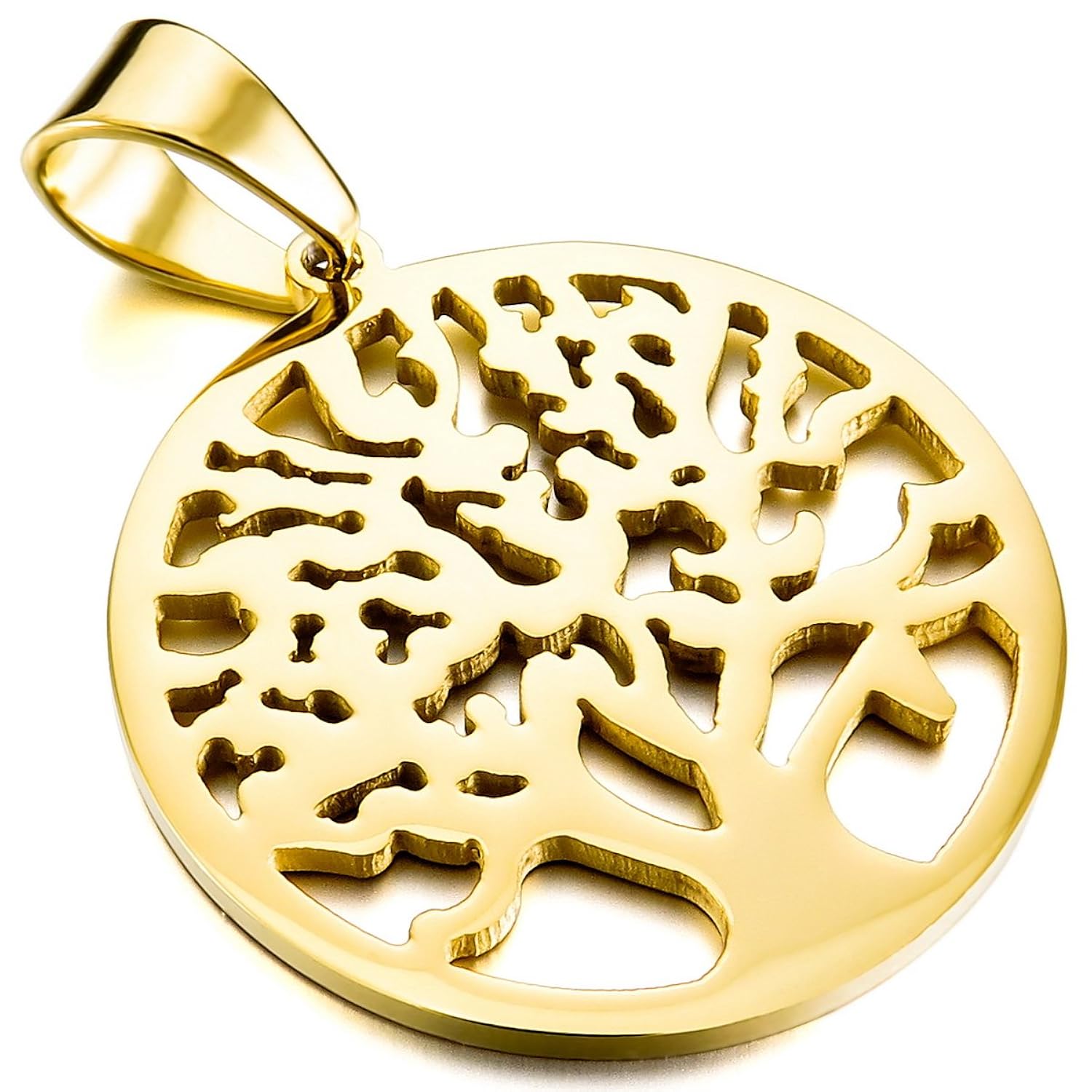 MunkiMix Acero Inoxidable Colgante Collar Árbol De La Vida Hombre Mujer Cadena