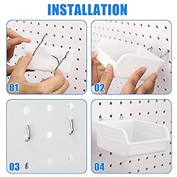 Roowest 60 Pcs Pegboard Cups Pegboard Bins