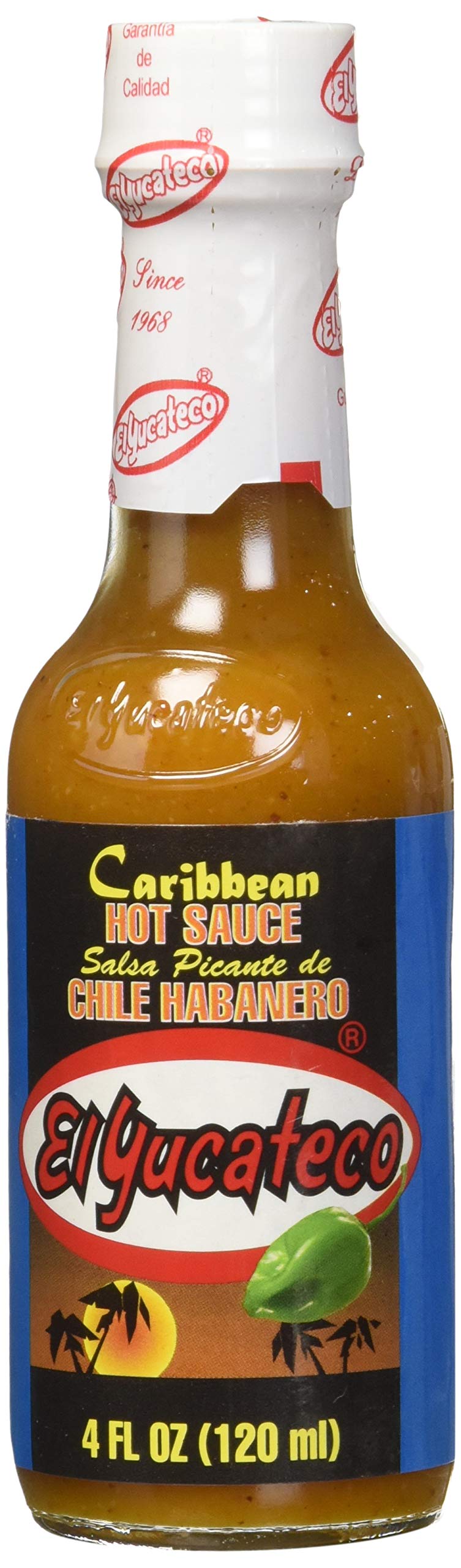 El Yucateco Sauce Hot Habanero Caribb, 4 oz, Pack of 3