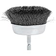Forney 72728 Fine Crimped Wire Wheel Brush - 2-Inch Diameter, 0.008-Inch Wire, 1/4-Inch Hex Shank For Power Drills