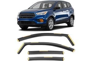 HOPE YOU READY Shatterproof in-Channel Window Rain Guards for Ford Escape 2013-2019, Window Deflectors, Window Visors for Car, Vent Deflector, 4pcs