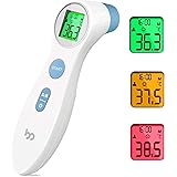 Femometer Thermomètre frontal numérique sans contact pour adultes et enfants - Thermomètre professionnel infrarouge temporal 