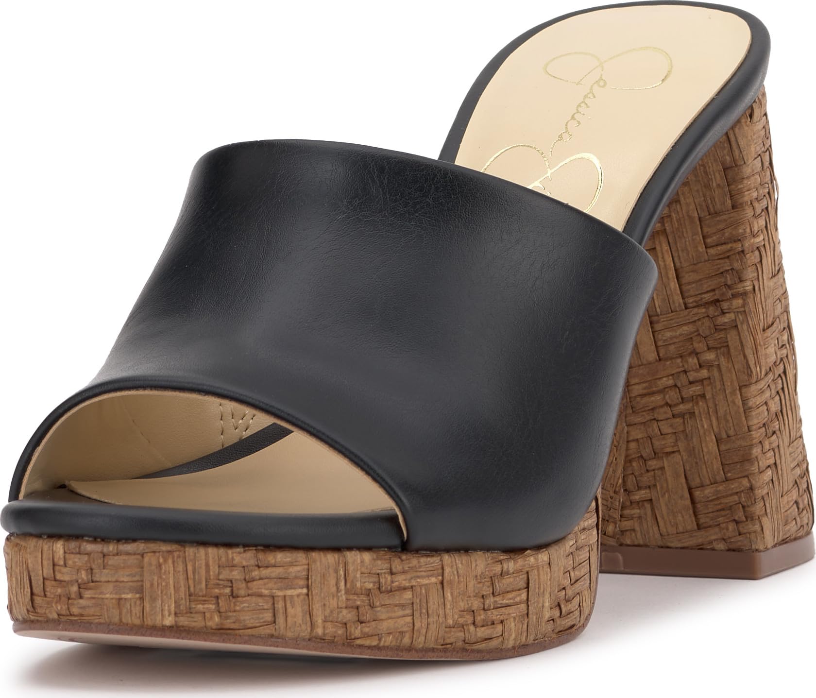Jessica Simpson Kameena Mule Platform Sandal, Black, 6.5
