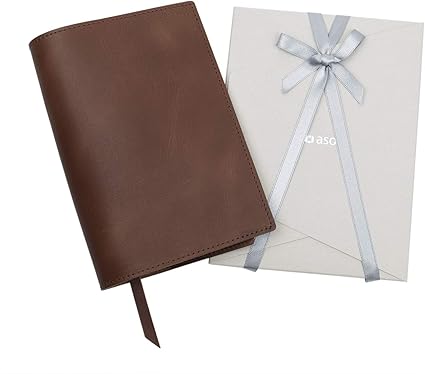 Amazon Asoboze アソボーゼ 姫路レザー 本革 ブックカバー 日本製 しおり付き 文庫本 カバー 手帳カバー A6 Ze V158 ブラウン ラッピング付 ブックカバー 文房具 オフィス用品