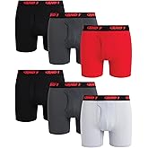 AND1 Mens Boxer Briefs - 6 Pack Platinum Performance Mens Boxers with Fly Pouch - Underwear Boxers for Men, 6" Inseam