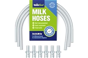 WOLDOCLEAN Milk hose set for Jura fully automatic coffee machines - with 3x hoses and 6x adapters