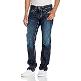 True Religion Men's Ricky Super T Relaxed Straight Fit Jean in Cascade Creek