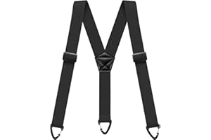 Suspenders for Men Heavy Duty 1.6 Inch Mens Suspenders Elastic Adjustable Work Braces with 3 Plastic Snap Loop